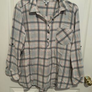 Sonoma Pastel Plaid Shirt